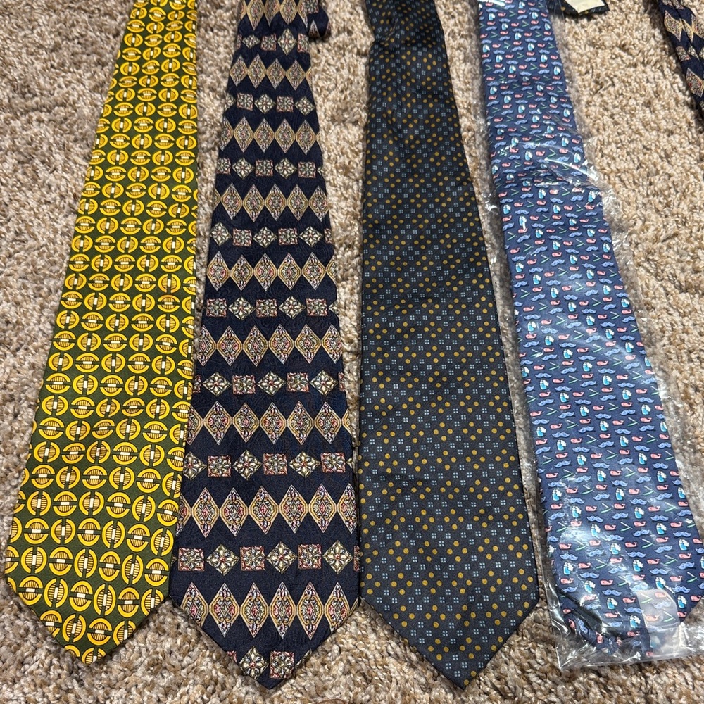 Luxury brand men’s tie bundle- Christian Dior, Givenchy, Saks Fifth Ave, Vineyar